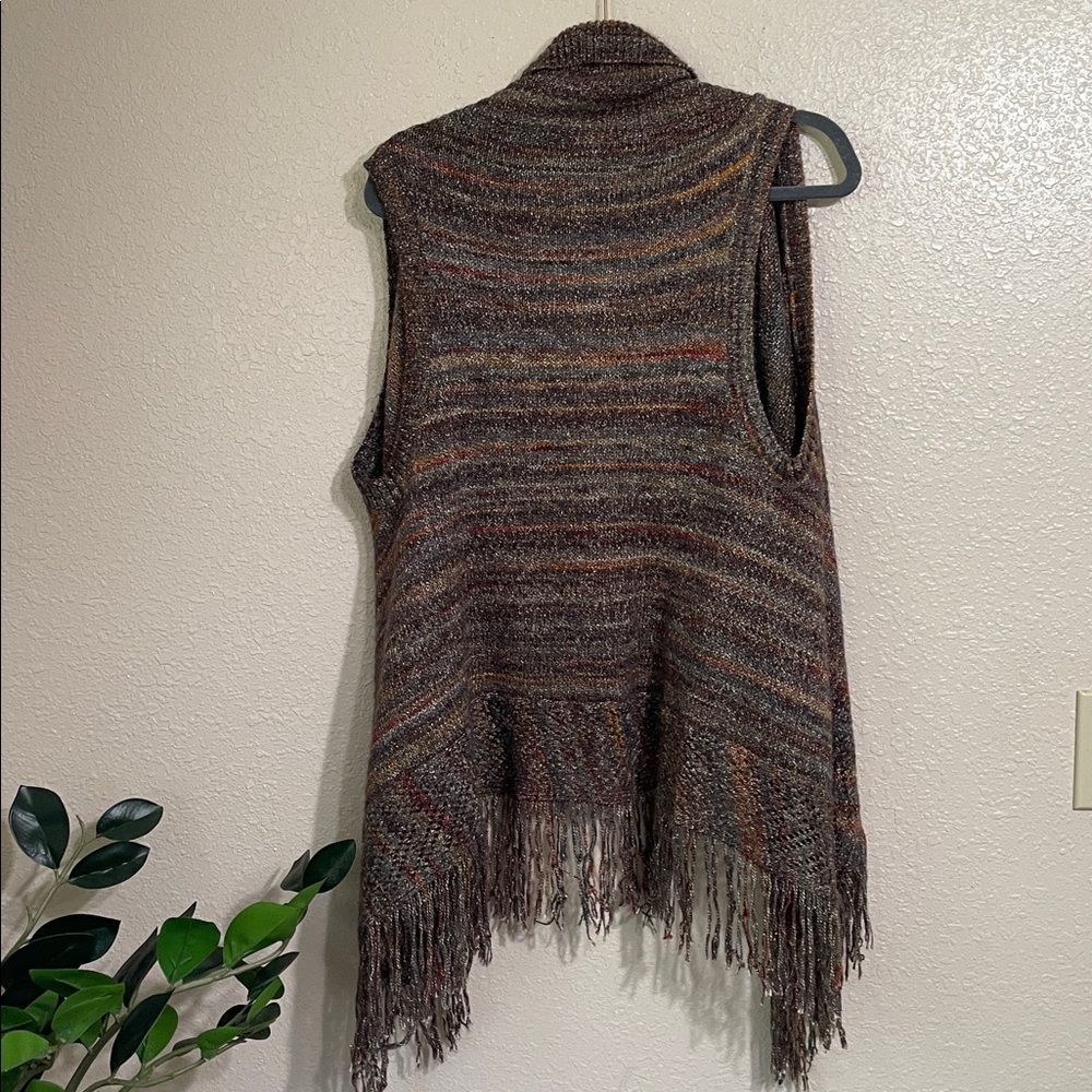 Shyanne Brown Fringe Knit Vest - Picture 6 of 8